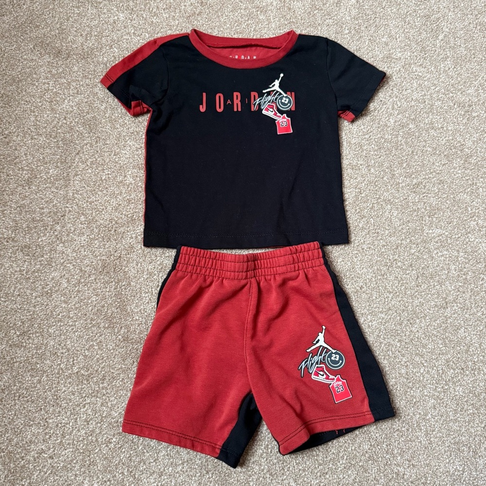 Jordan Red and Black Graphic Tee